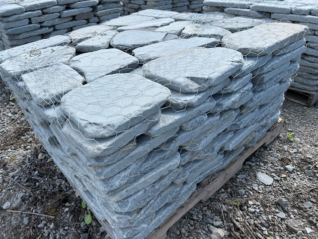 Lot 13: 3 pallets 1.5" Tumbled Irregular Bluestone Pavers 2